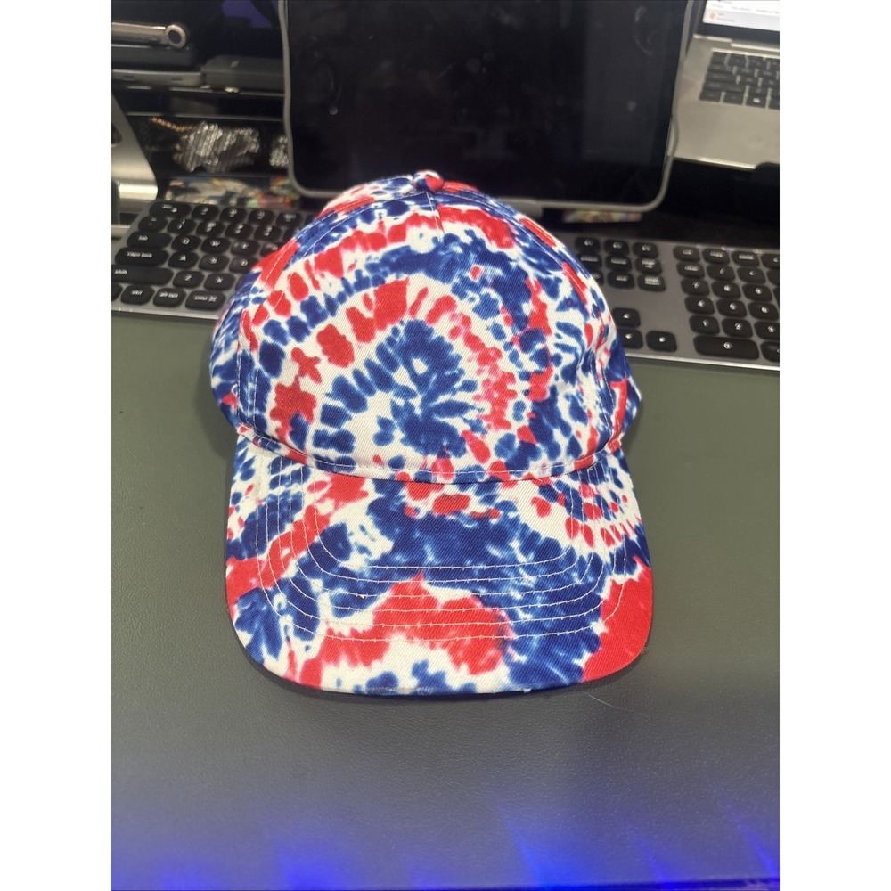Gertex Tie-Dye Red/White/Blue Hat Unisex Strapback Cap